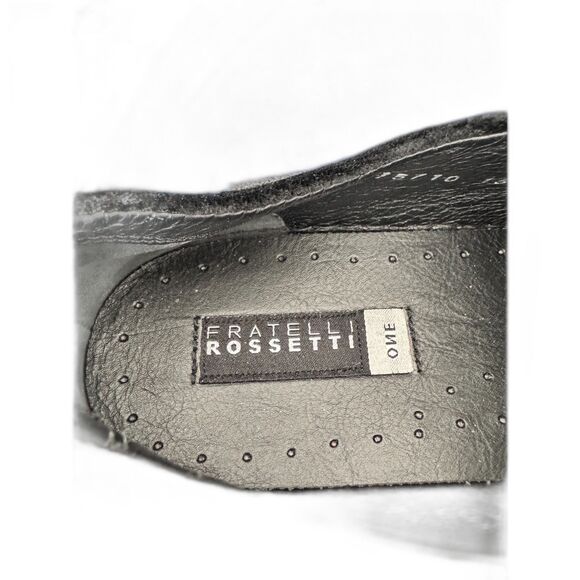 Fratelli Rossetti Unique Italian Black Velvet Gold Embroidery SlipOn Flats 8.5 W - Picture 5 of 10